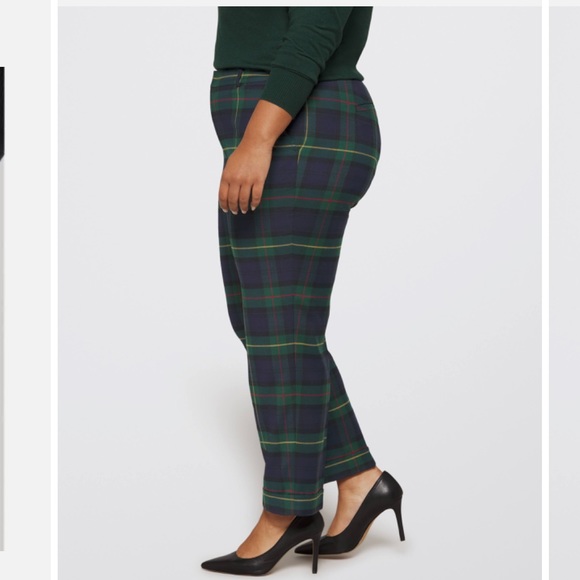 LAUREN Ralph Lauren Plus Size Plaid Pleated Twill Ankle Pants - Picture 6 of 14